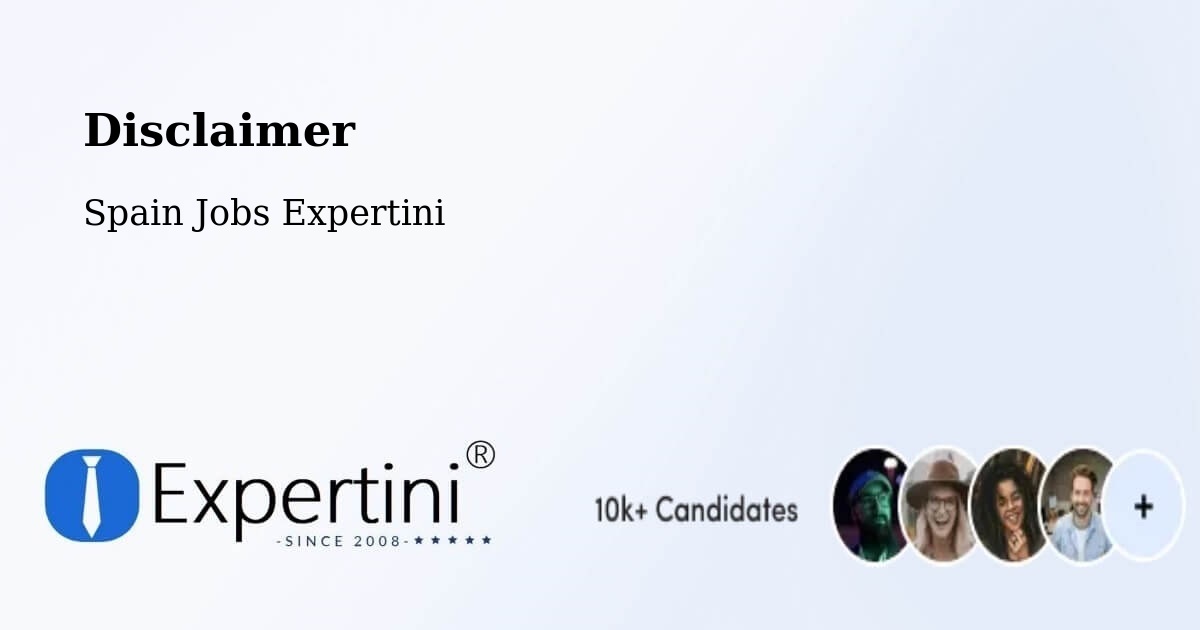 Disclaimer – Denia - Spain Jobs Expertini
